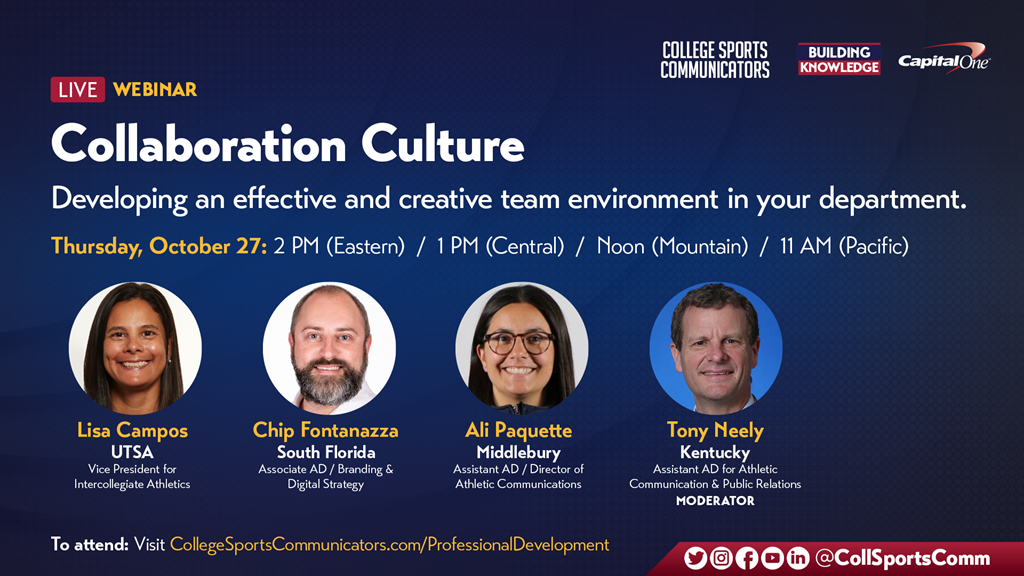 Join Us For Our Thursday Oct. 27 Live Webinar &ndash;  Collaboration Culture: Developing An Effective & Creative Workplace Team